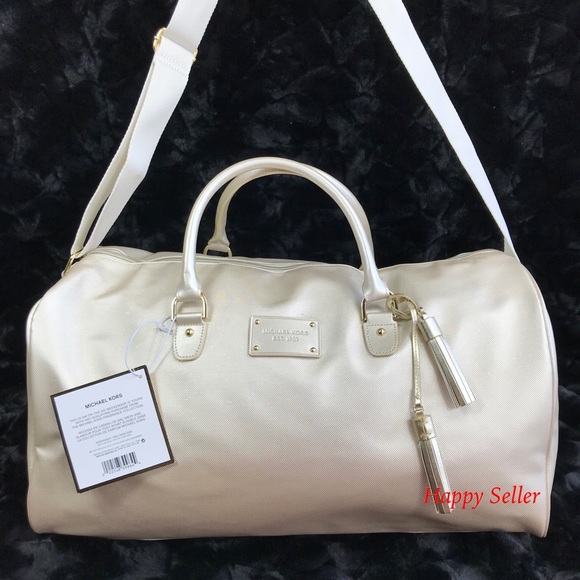 Michael Kors Duffel Bag Travel Weekender Gym Tote! - Picture 3 of 8